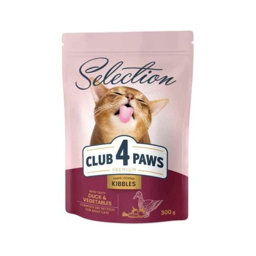 CLUB 4 PAWS Premium sucha karma dla kotów - kaczka i warzywa 300 g