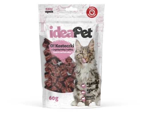 Ideapet O! Kosteczki z Jagnięcinką i rybką 60g