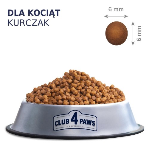 CLUB 4 PAWS Premium pełnoporcjowa sucha karma dla kociąt - kurczak 300 g