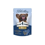 Mokra karma dla psów małych ras z kaczką i indykiem w sosie 85g Club 4 Paws Selection