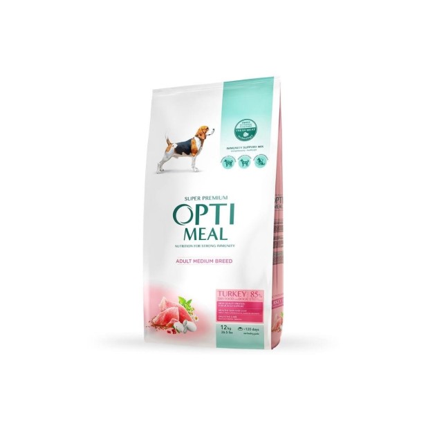 OPTIMEAL Super Premium sucha karma dla psów średnich ras – indyk 12 kg