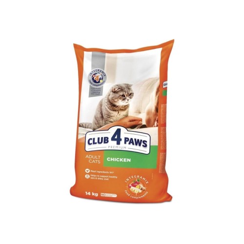 CLUB 4 PAWS Premium sucha karma dla kotów - kurczak 14 kg