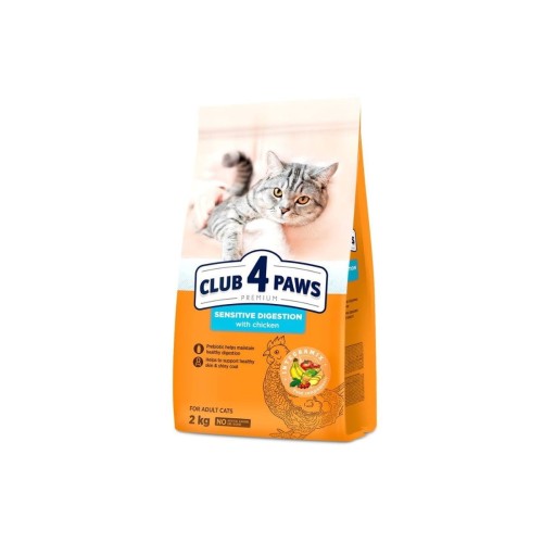 CLUB 4 PAWS Premium „Sensitive digestion” sucha karma dla kotów 2 kg