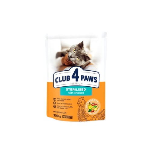 CLUB 4 PAWS Premium „Sterilised” sucha karma dla kotów sterylizowanych 300 g