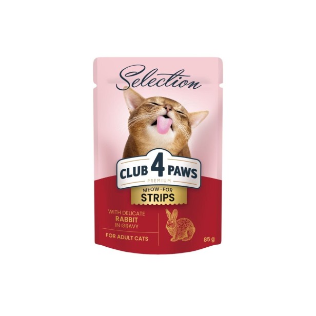 CLUB 4 PAWS Premium Selection mokra karma dla kotów - królik w sosie 85 g