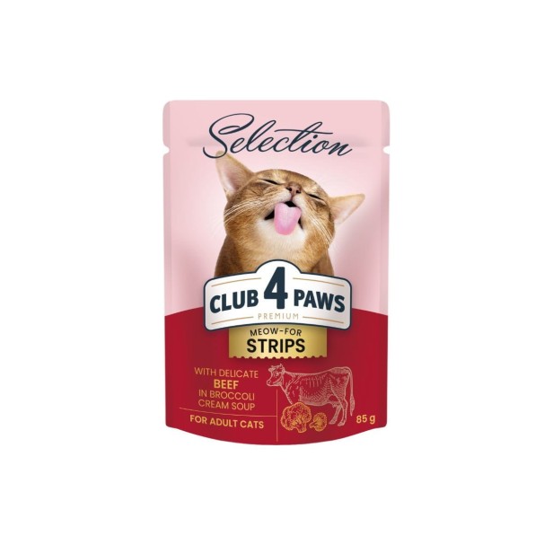 CLUB 4 PAWS Premium Selection mokra karma dla kotów - wołowina 85 g