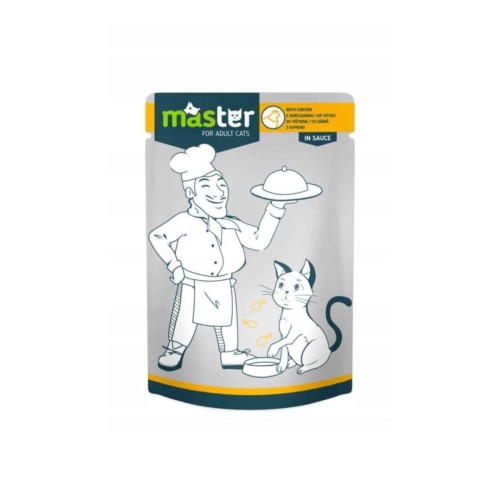 MASTER mokra karma dla kotów z kurczakiem 80 g