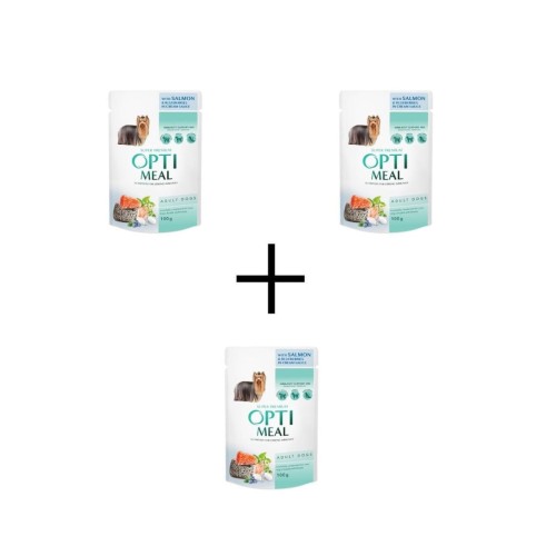 Mokra karma dla psa 36x100g z łososiem i borówkami OPTIMEAL