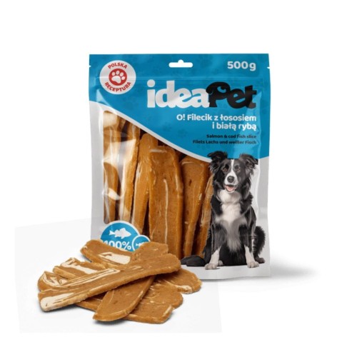 ideaPet Filecik z łososiem i białą rybą 500g