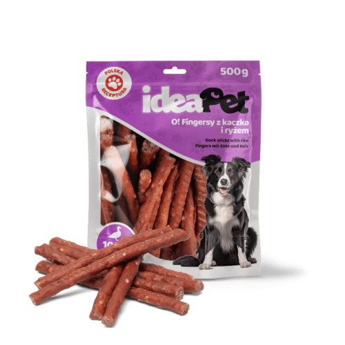 ideaPet Fingersy z kaczka i ryżem 500g