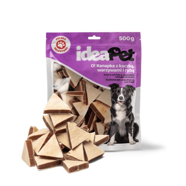ideaPet Kanapka z kaczką, warzywami i rybą 500g