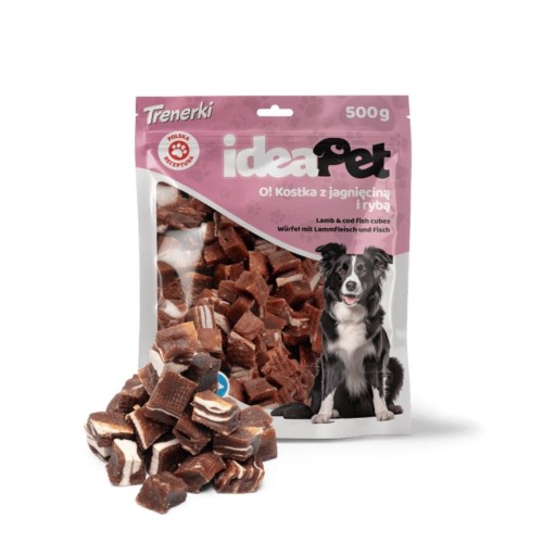 ideaPet Kostka z jagnięciną i rybą 500g