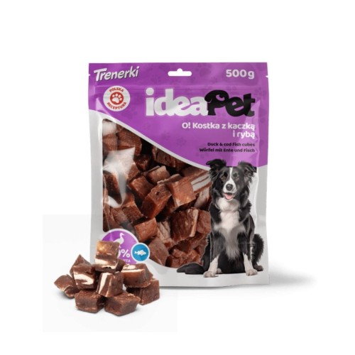 ideaPet Kostka z kaczką i rybą 500g