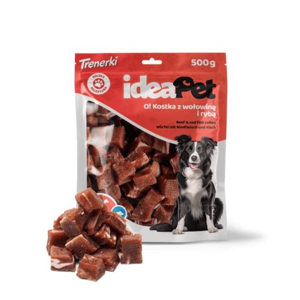 ideaPet Kostka z wołowiną i rybą 500g