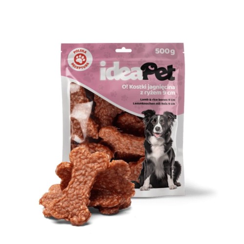ideaPet Kostki jagnięcina z ryżem 9cm 500g