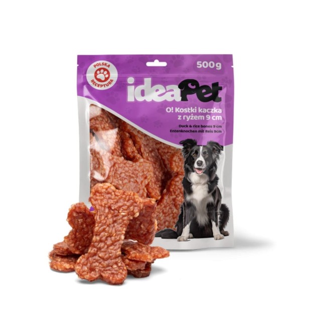 ideaPet Kostki kaczka z ryżem 9cm 500g