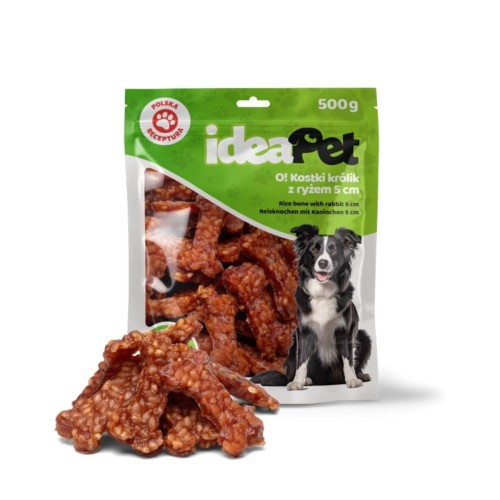ideaPet Kostki królik z ryżem 5cm 500g