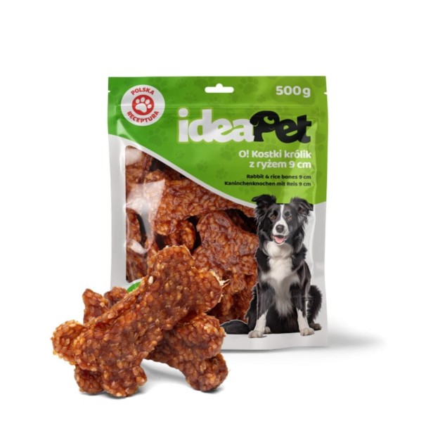 ideaPet Kostki królik z ryżem 9cm 500g