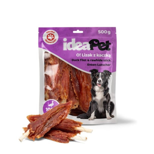 ideaPet Lizak z kaczką 500g