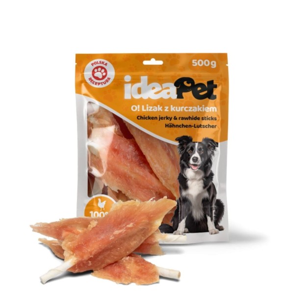 Lizak z kurczakiem 500g, przysmak dla psa ideaPet