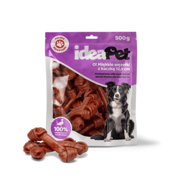 ideaPet O! Miękkie węzełki z kaczką 12,5 cm