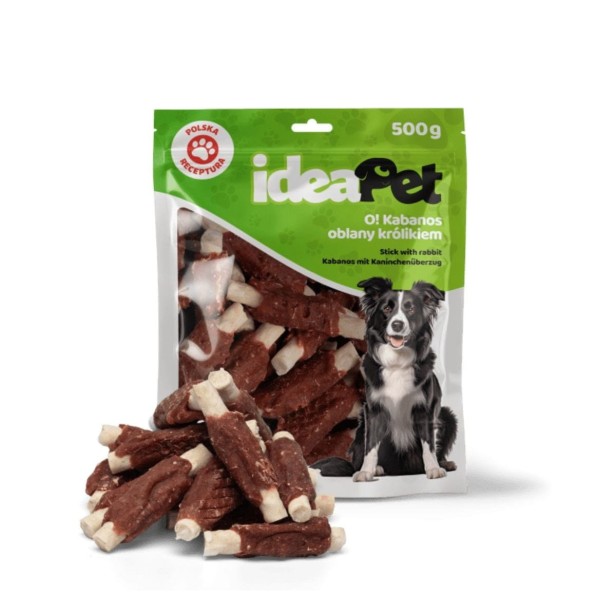 ideaPet O! Kabanos oblany królikiem 500g