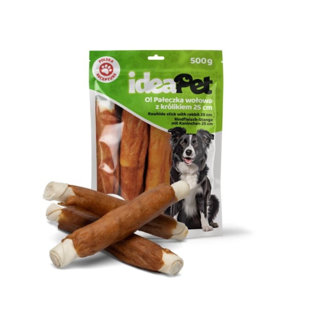 ideaPet O! Pałeczka wołowa z królikiem 18cm 500g