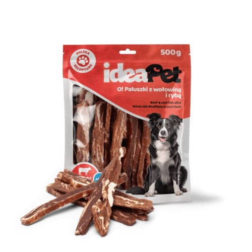 ideaPet Paluszki z wołowiną i rybą 500g
