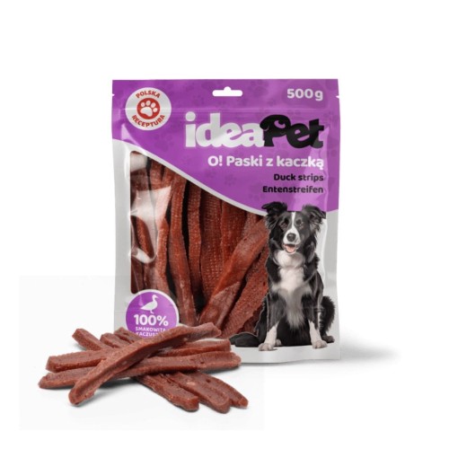 ideaPet Paski z kaczką 500g