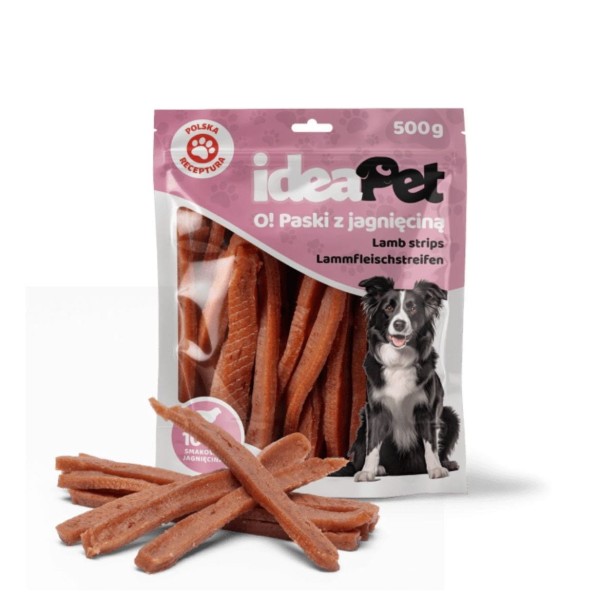 ideaPet Paski z jagnięciną 500g