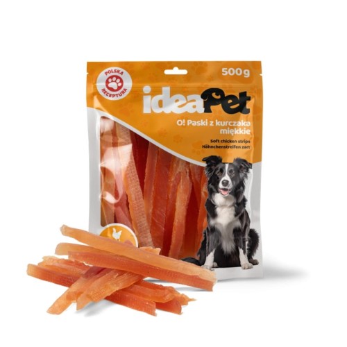 ideaPet Paski z kurczaka miękkie 500g