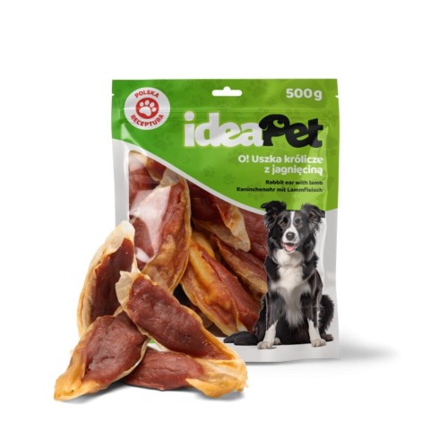 ideaPet Uszka królicze z jagnięciną 500g
