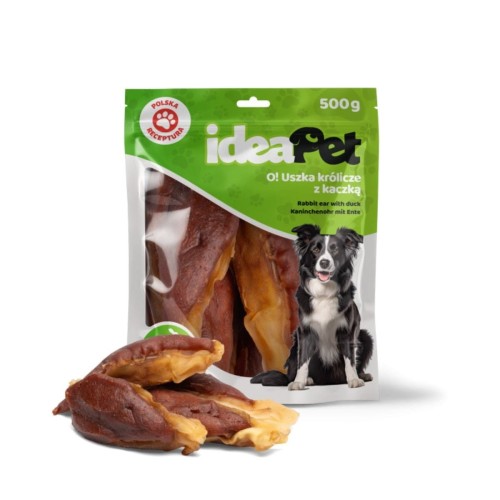ideaPet Uszka królicze z kaczką 500g