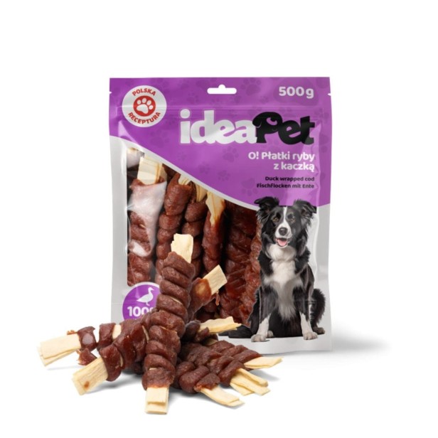 ideaPet Płatki ryby z kaczką 500g