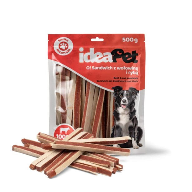 ideaPet Sandwich z wołowiną i rybą 500g