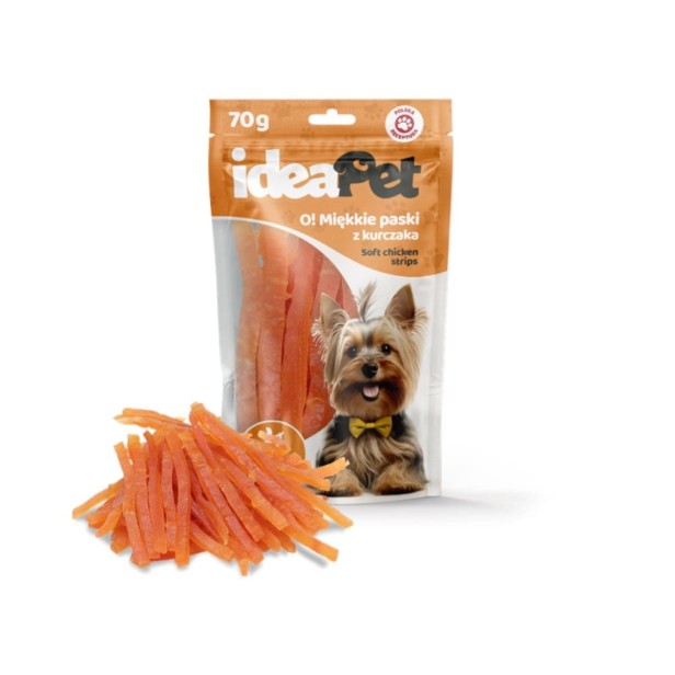 Ideapet O! Paski z Kurczaka Miękkie 70g