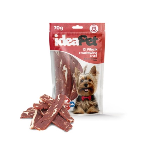 Ideapet O! Filecik z Wołowiną i Rybą 70g