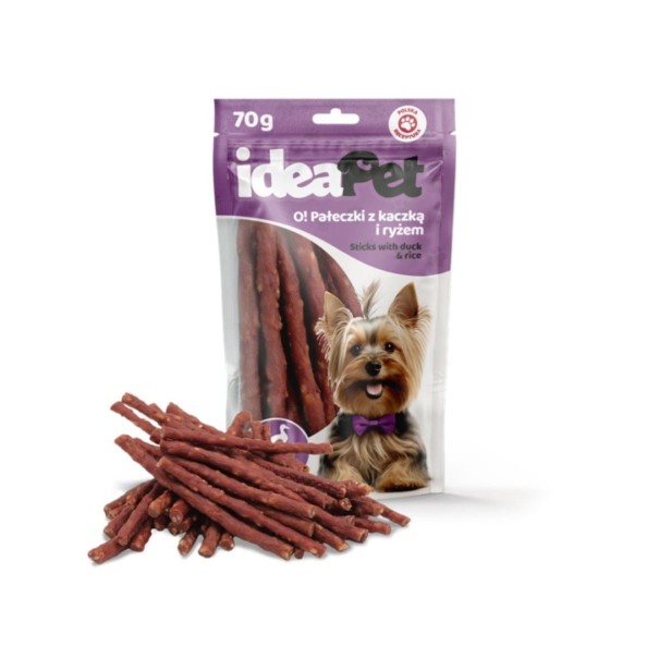 Ideapet O! Pałeczki z kaczką i ryżem 70g