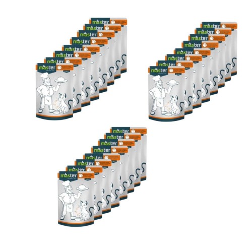 Mokra karma dla dorosłych kotów 24x80g z drobiem MASTER