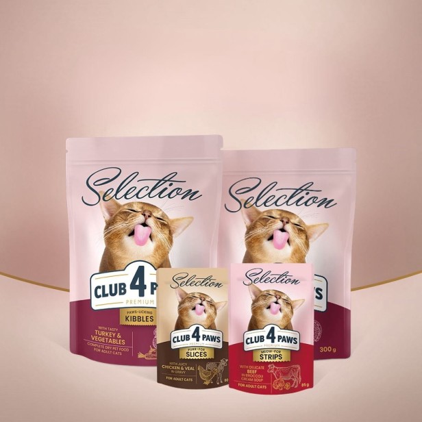 Mokra karma dla kotów z kurczakiem w sosie 85g CLUB 4 PAWS Premium Selection