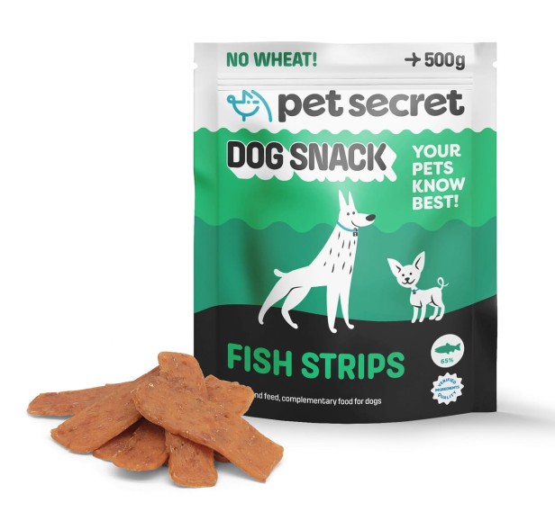 Miękkie paski z łososiem 3x500g, przysmak dla psa Pet Secret
