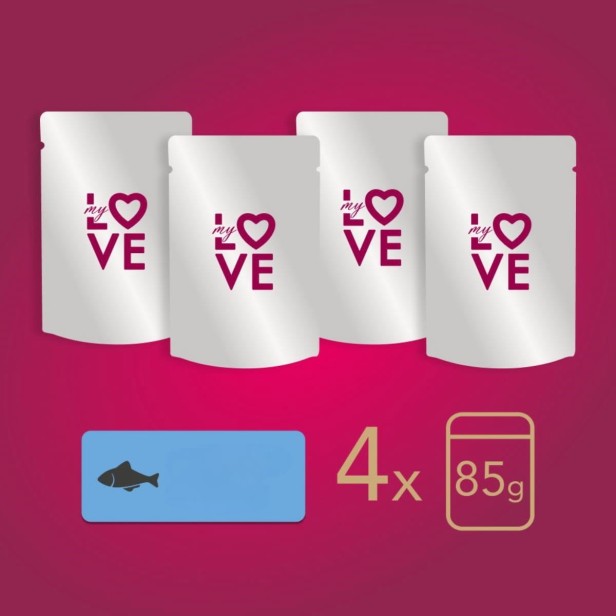 Karma w saszetkach dla kotów z rybą w sosie 4x85g My Love