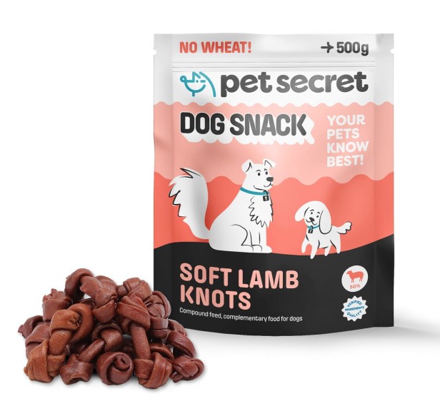 Miękkie węzełki z jagnięciną 3x500g, przysmak dla psa Pet Secret