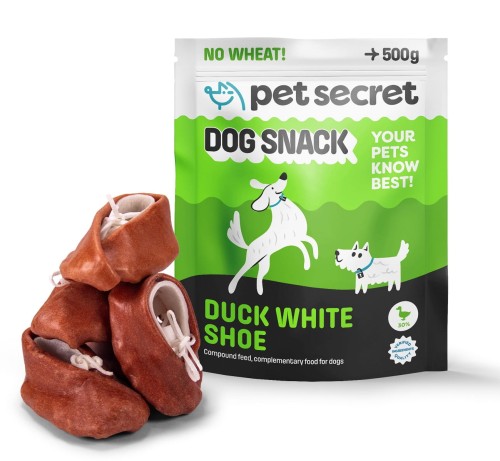 Buciki białe w kaczce 3x500g, przysmak dla psa Pet Secret