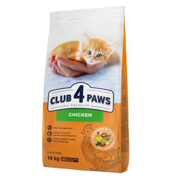 Sucha karma dla kociąt z kurczakiem 14 kg CLUB 4 PAWS Premium