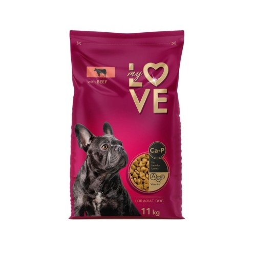 Sucha karma dla psów dorosłych My Love – Wołowina 11kg