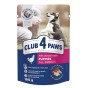 Mokra karma dla szczeniąt 24x100g z kurczakiem i indykiem MIX Club 4 Paws