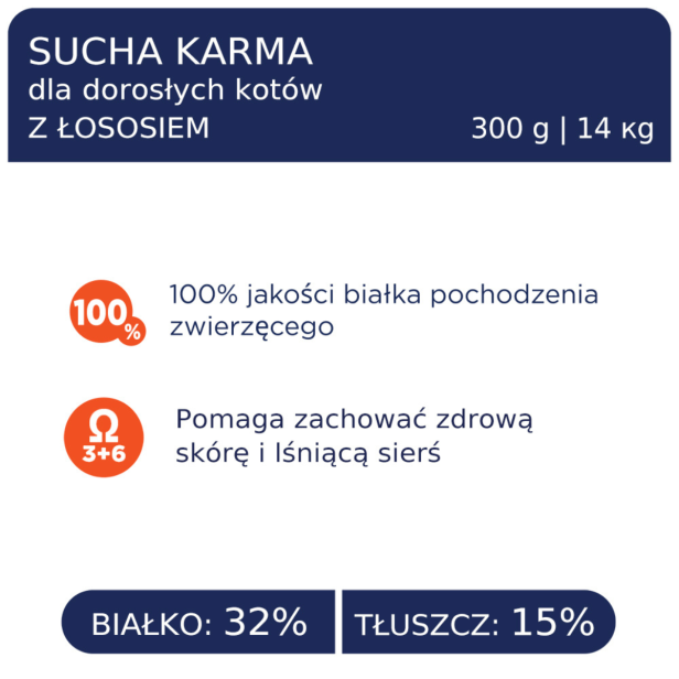 Sucha karma dla kotów z łososiem 900g Club 4 Paws Premium