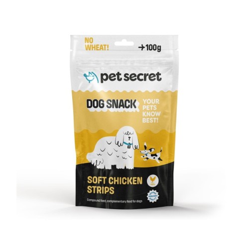 Miękkie paski z kurczaka 100g, przysmak dla psa Pet Secret