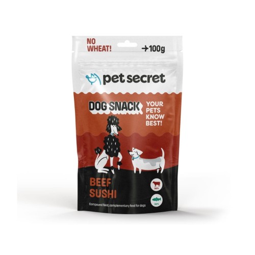 Sushi z wołowiną 100g, przysmak dla psa Pet Secret